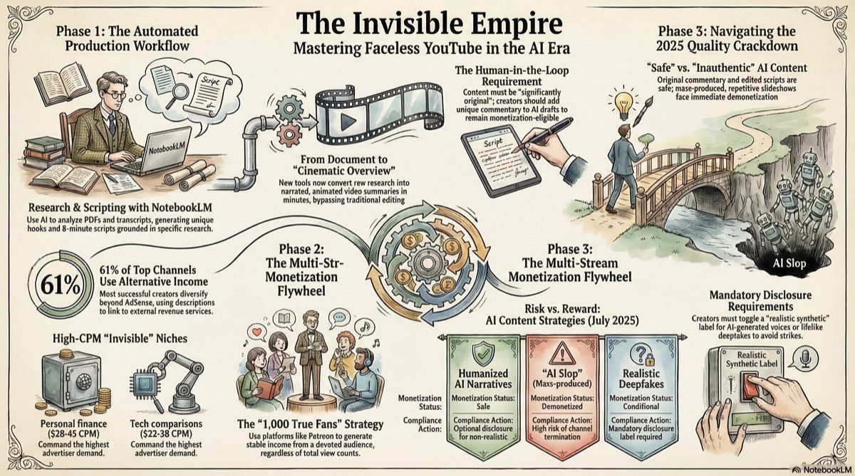 Infographic for Understanding NotebookLM: The Brain of Your Video Factory