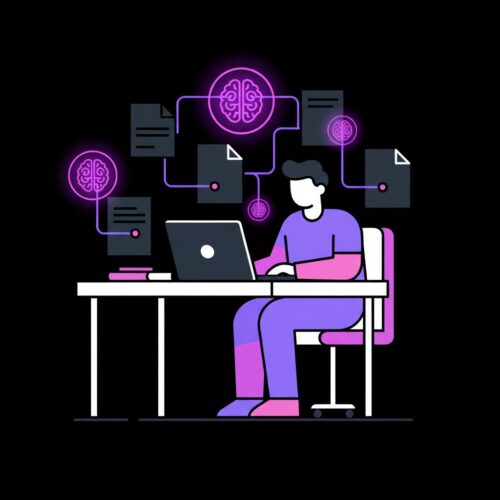 Neon Vector illustration for Reduce AI Token Costs: How to Use Obsidian as a Persistent Context for Claude Code