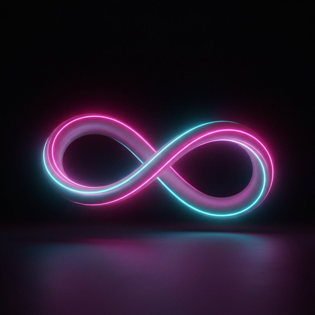 Chroma Glow 3D Mobius loop representing the closed feedback loop