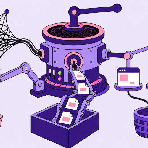 Three-part web processing machine separates tangled web data into page extraction, site crawling, and platform research paths