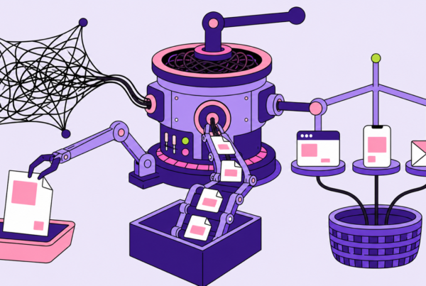 Three-part web processing machine separates tangled web data into page extraction, site crawling, and platform research paths