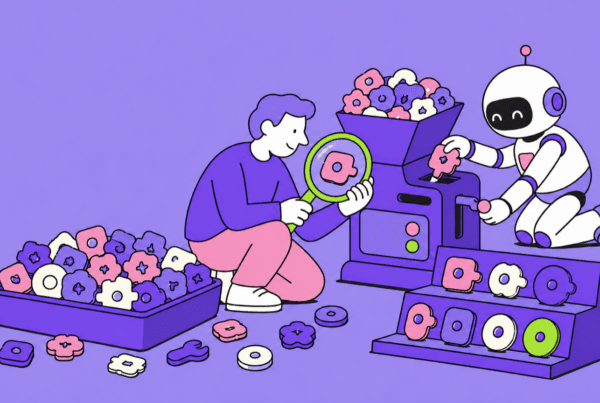 Robot and human testing AI skills together, aiartimind editorial banner