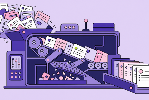 An editorial sorting machine filters a crowded stream of AI repository cards into a concise ranked selection