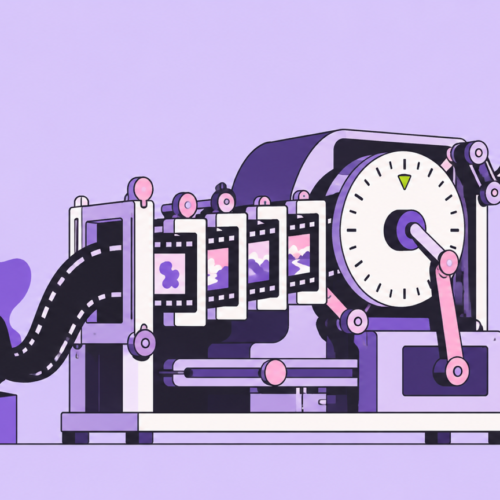 An editorial motion-timing machine turns rough shapes into an ordered sequence of animated frames